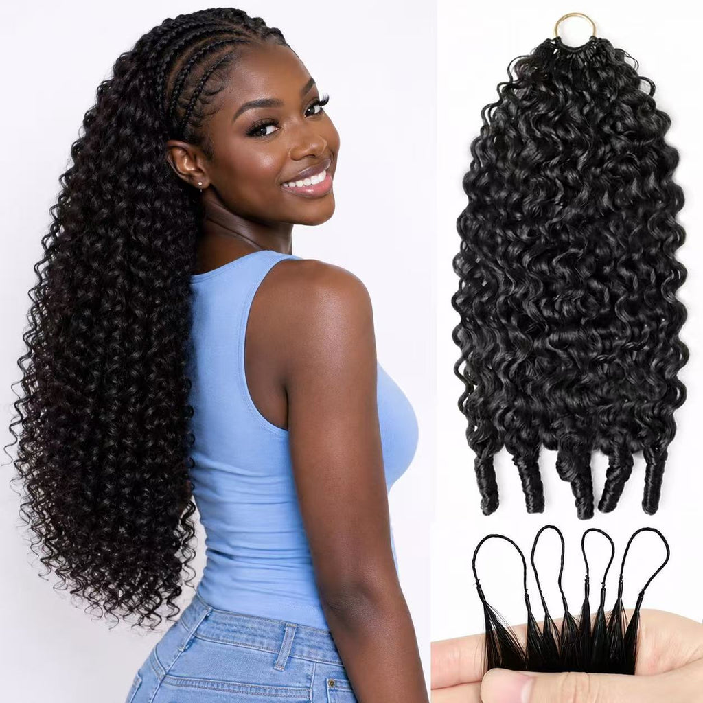 Feather Crochet Hair Virgin Human Hair Burmese Curl Silky Soft Crochet Hair Braids 110g/bundle Natural Color