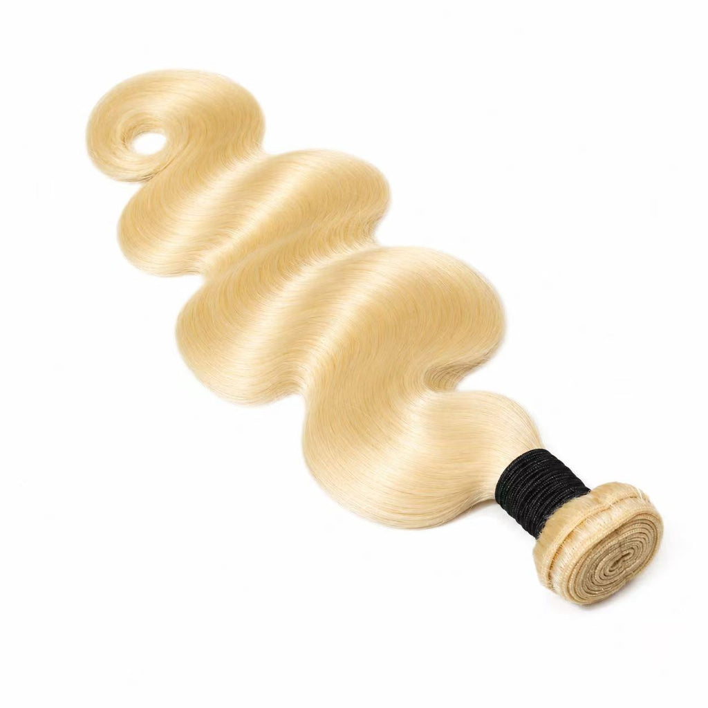 100% Virgin Human Hair Blonde Color #613 Body Wave Bundles Silky Soft Brazilian Hair Weft 100g