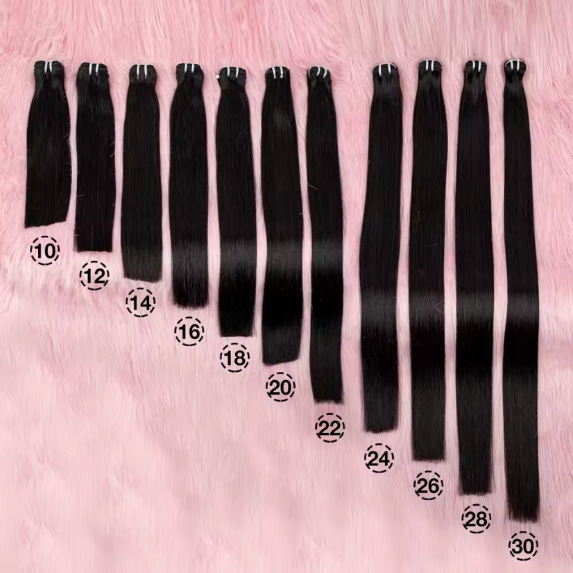 100% Virgin Human Hair Bundles Straight Silky Soft Sew-In Weave Brazilian Hair Weft 100g