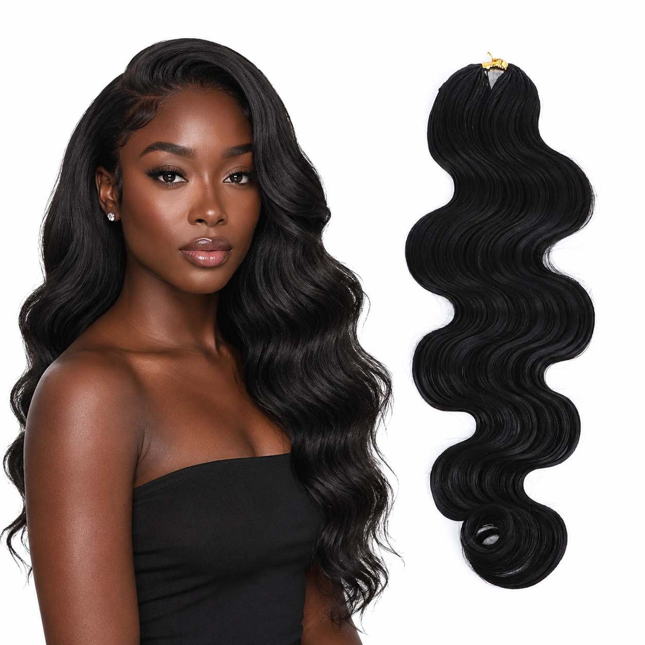 Feather Crochet Boho Hair  Virgin Human Hair Body Wave Silky Soft Crochet Hair Braids 100g/bundle Natural Color