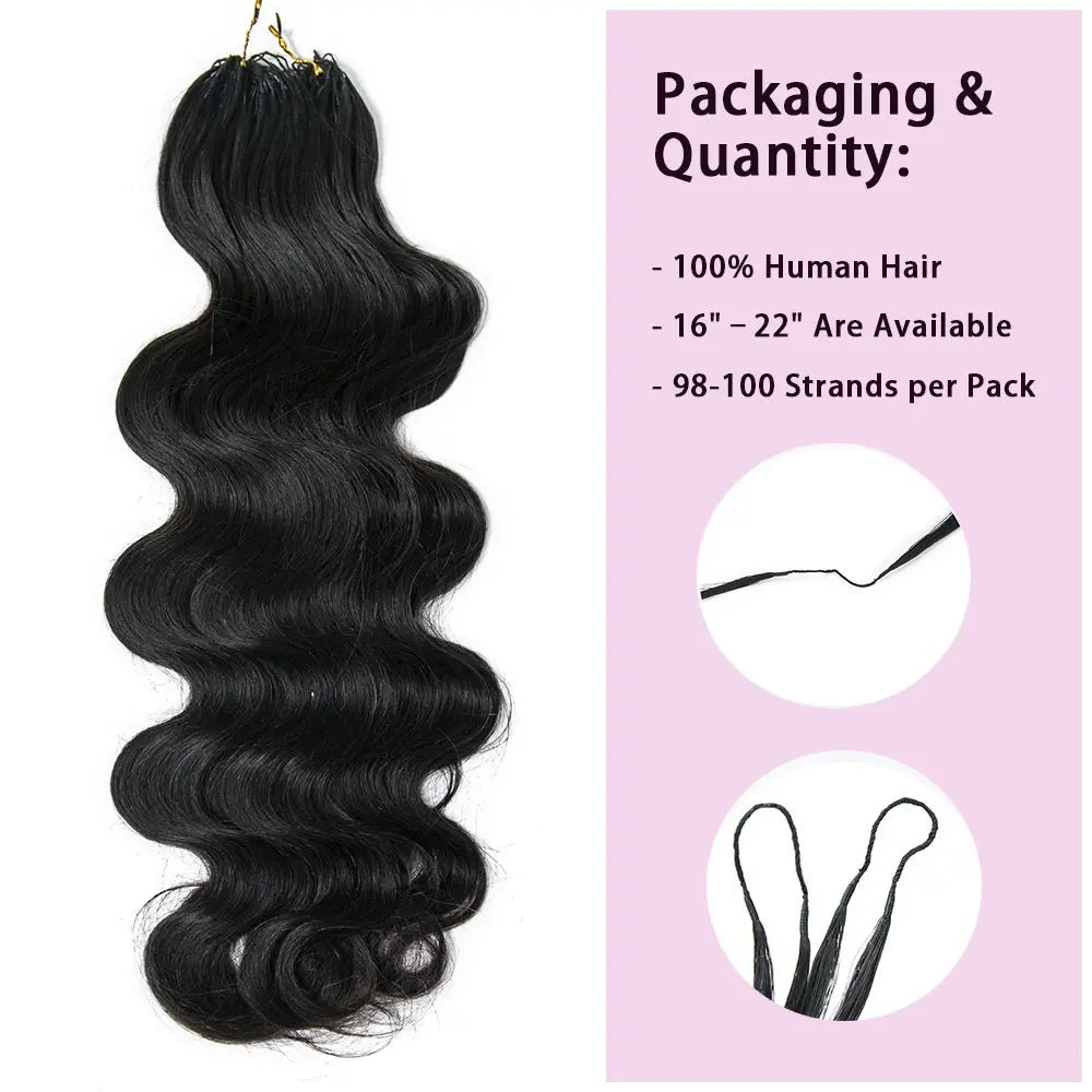 Feather Crochet Boho Hair  Virgin Human Hair Body Wave Silky Soft Crochet Hair Braids 100g/bundle Natural Color