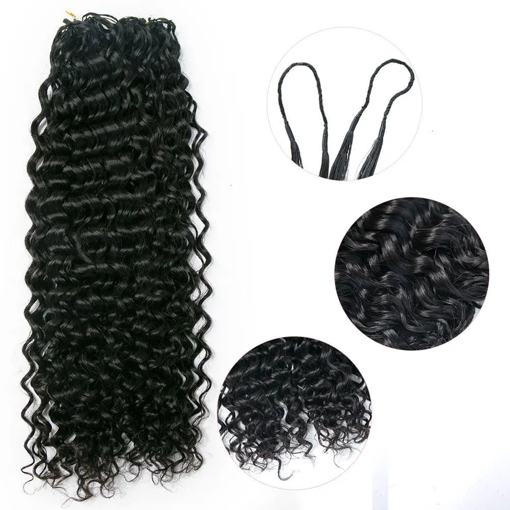 Feather Crochet Boho Hair  Virgin Human Hair Water Wave Silky Soft Crochet Hair Braids 100g/bundle Natural Color
