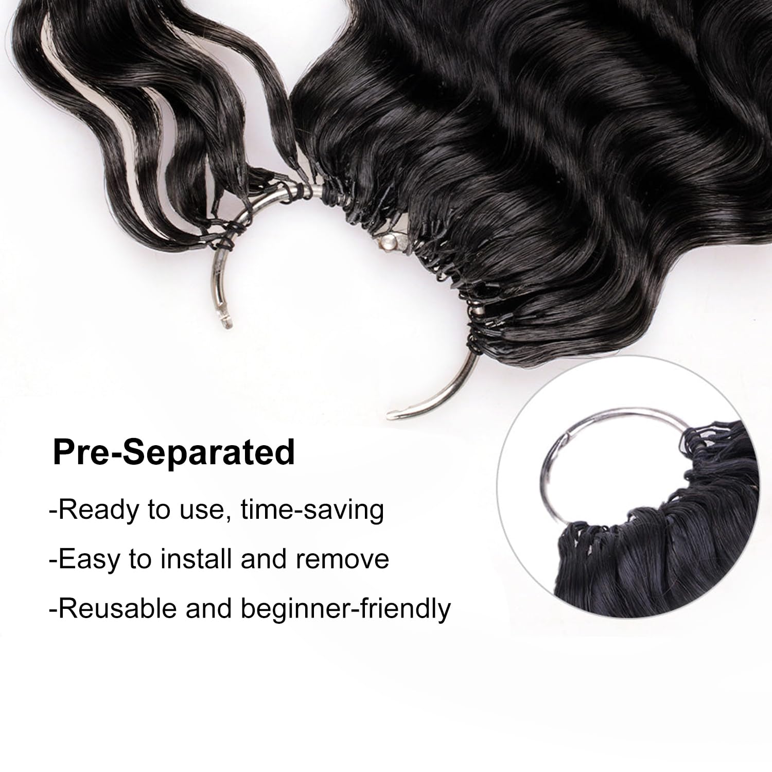 Feather Crochet Hair Virgin Human Hair Deep Wave Silky Soft Crochet Hair Braids 110g/bundle Natural Color